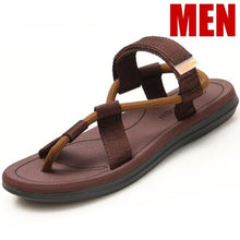 Load image into Gallery viewer, Sandals Men Sandalias Hombre Gladiator Sandals for Male Summer Roman Beach Shoes Flip Flops Slip on Flats Slippers Slides
